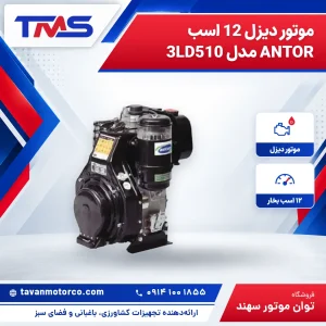 موتور دیزل 12 اسب ANTOR مدل 3LD510