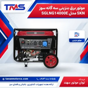موتور برق بنزینی سه گانه سوز SKN مدل SGLNG14000E